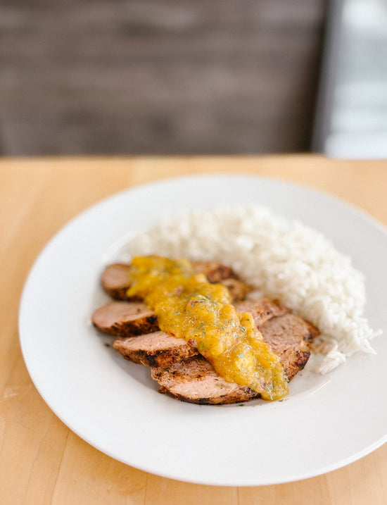 *Fresh* Chipotle Mango Pork Tenderloin with Mango Salsa
