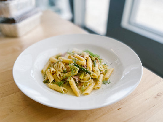 Carved Ham & Spring Vegetable Penne