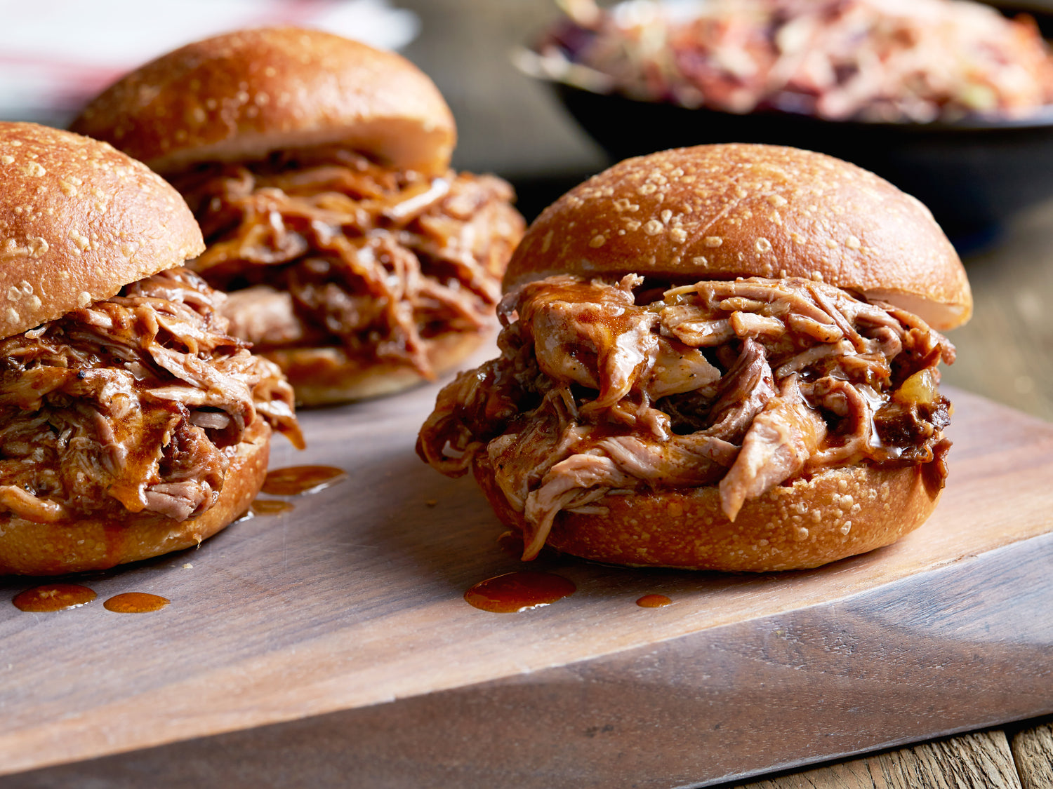 delicious pulled pork locally made ready to eat on a bun Winnipeg Manitoba catering