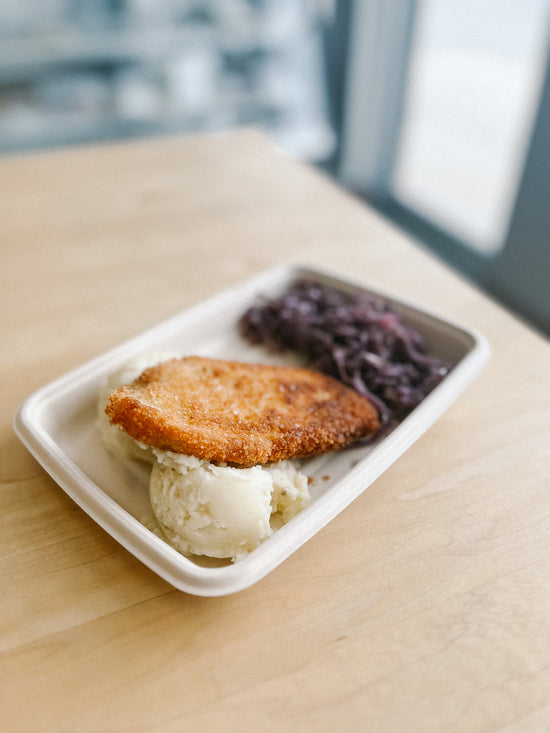Heat & Eat - Pork Schnitzel With Sauteed Cabbage