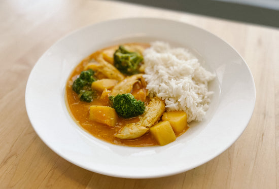 Mango Chicken Curry over Basmati Rice