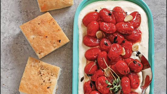 Whipped Feta Dip with Roasted Cherry Tomatoes (Great Tastes of MB Recipe!)
